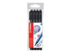 4 Stylos-feutres STABILO pointMax - pointe moyenne - noir