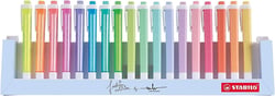 Lot de 18 surligneurs pointe fine - STABILO - Couleurs assorties - Swing cool Fashion Edition by Marina Hoermanseder