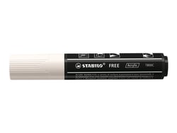 Marqueur pointe large - STABILO - Blanc - FREE acrylic T800C