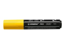 Marqueur pointe large - STABILO - Jaune - FREE acrylic T800C