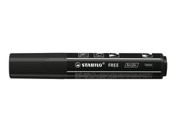 Marqueur pointe large - STABILO - Noir - FREE acrylic T800C