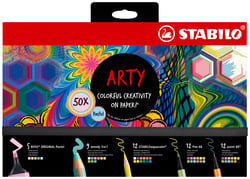 Coffret de 50 feutres STABILO ARTY - 100% pastel - STABILO