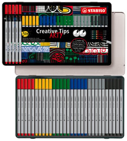Lot de 30 feutres Stabilo - Creative Tips ARTY - Coloris assortis