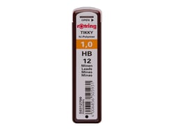 Lot de 12 mines HB - Pointe moyenne 1 mm - Rotring