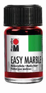 Peinture pour marbrure Marabu Easy Marble - Rouge rubis 038 - 15 ml