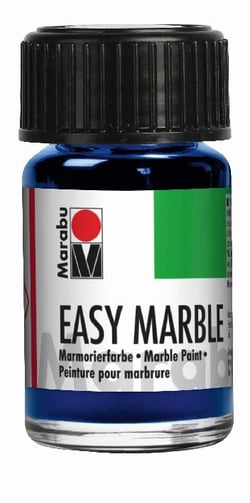 Peinture pour marbrure Marabu Easy Marble - Bleu outremer foncé 055 - 15 ml