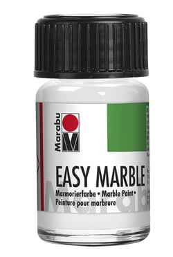 Peinture pour marbrure Marabu Easy Marble - Blanc 070 - 15 ml