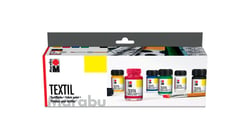 Marabu Textil, Set débutant - peinture pour textile clair 6 x 15 ml