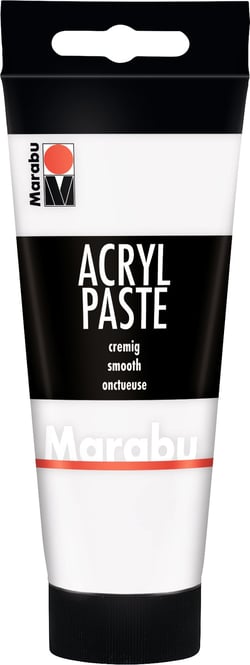 Tube 100 ml de  pâte acrylique Marabu  - Blanc n°070