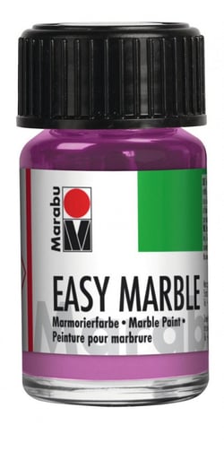 Peinture pour marbrure Marabu Easy Marble - Rose violet 235 - 15 ml