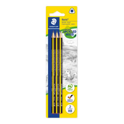 Crayon graphite en bois upcyclé - Noris 183 - Pointe triangulaire - Staedtler