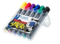 Pack de 6 marqueurs - Lumocolor 350 - Pointe biseau 2 à 5 mm - STAEDTLER  