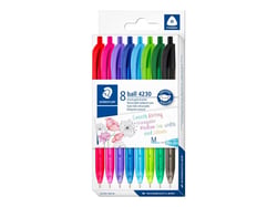 Pack de 8 stylos à bille - Ball 4230 - pointe moyenne - Staedler - Coloris assortis