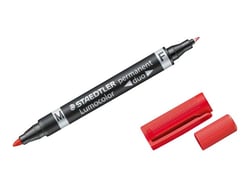 Marqueur permanent - Rouge - Lumocolor 348-2 - Double-pointe - STAEDTLER