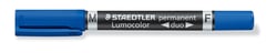 Marqueur permanent - Bleu - Lumocolor 348-2 - Double-pointe - STAEDTLER