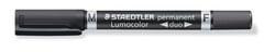 Marqueur permanent - Noir - Lumocolor 348-2 - Double-pointe - STAEDTLER