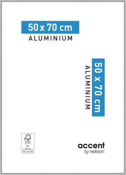 Cadre Accent argent mat 50 x 70 cm en aluminium
