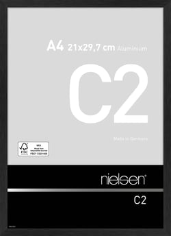 Cadre Nielsen C2 21 x 29,7 cm noir mat brossé