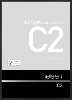 Cadre C2 noir mat brossé 42 x 59,4 cm en aluminium