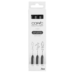 Set de 3 feutres liners Copic Multiliner - Noir