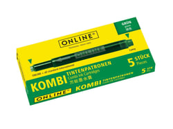 5 cartouches d'encre kombi vert