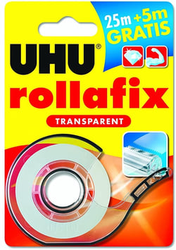 Ruban adhésif transparent avec dévidoir Rollafix - UHU - 30m