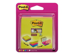 Cube Super Sticky Post-it® couleurs "Easy Select" 76 x 76 mm - 4 blocs