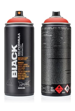 Bombe de peinture 400 ml Montana Black - Power red P3000
