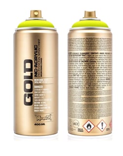 Bombe de peinture Acrylique GOLD Flash Yellow F1000 - 400 ml - Montana