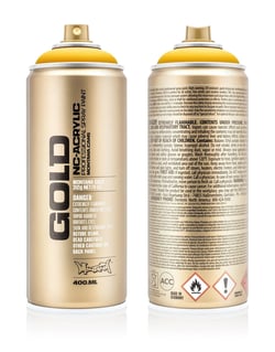 Bombe 400 ml de peinture acrylique Montana GOLD - Yellow Cab G1220 - Fine - Opaque