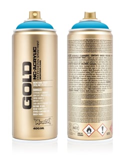 Bombe 400 ml de peinture acrylique Montana GOLD - Light Blue G5040 - Fine - Opaque