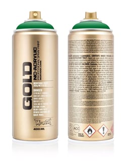 Bombe de peinture Acrylique GOLD Shock Green S6010 - 400 ml - Montana