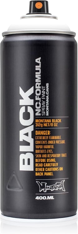 Bombe de peinture 400 ml Montana Black - Snow white 9100