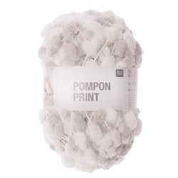 Pelote pompons Rico Design - Gris/Blanc