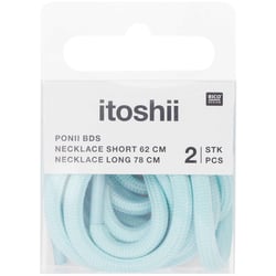 Lot de 2 chaînes Ponii Beads - Rico Design - 62cm et 78 cm - Menthe