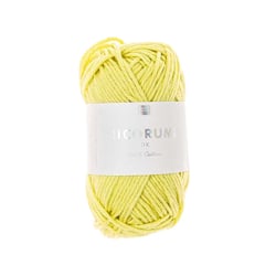 Pelote de fil à crocheter 100% coton - Rico Design - Ricorumi - Jaune pastel 062