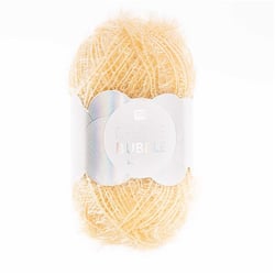 Pelote de fil à crocheter 100% polyester - Rico Design - Creative Bubble - Vanille 29