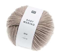 Pelote de fil à tricoter 100% laine vierge - Rico Design - Baby Merino Print - Beige 03