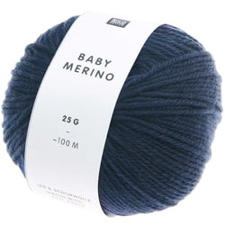 Pelote de fil à tricoter 100% laine vierge - Rico Design - Baby Merino Print - Bleu 06