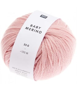 Pelote de fil à tricoter 100% laine vierge - Rico Design - Baby Merino Print - Rose 07