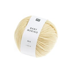 Pelote de fil à tricoter 100% laine vierge - Rico Design - Baby Merino Print - Vanille 10
