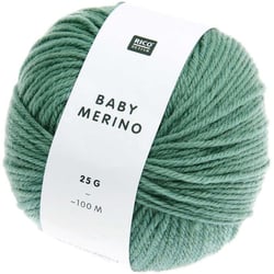 Pelote de fil à tricoter 100% laine vierge - Rico Design - Baby Merino Print - Lierre 11