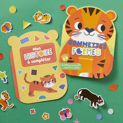 Gommettes formes - Coucou petit tigre