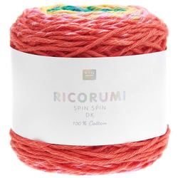 Pelote de fil à crocheter 100% coton - Rico Design - Ricorumi Spin Spin - Classic Rainbow 018