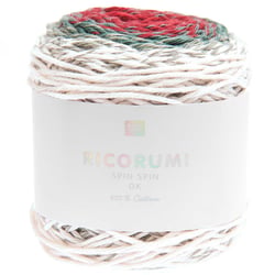 Pelote de fil à crocheter 100% coton - Rico Design - Ricorumi Spin Spin Christmas - White 024