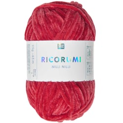 Pelote de fil à crocheter 100 % polyester - Rico Design - Ricorumi Nilli Nilli - Rouge vif 09