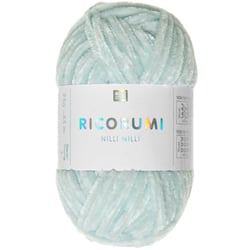 Pelote de fil à crocheter 100 % polyester - Rico Design - Ricorumi Nilli Nilli - Bleu glacé 15