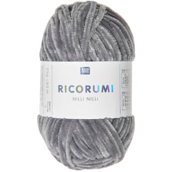 Pelote de fil à crocheter 100 % polyester - Rico Design - Ricorumi Nilli Nilli - Gris 26
