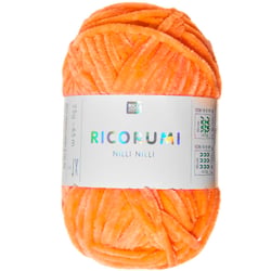 Pelote de fil à crocheter 100 % polyester - Rico Design - Ricorumi Nilli Nilli - Orange Néon 29