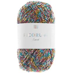 Pelote de fil à crocheter 100 % polyester - Rico Design - Ricorumi Lamé - Multicolor 04